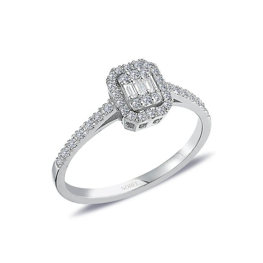 0,25 Karat Baget Pırlanta Yüzük