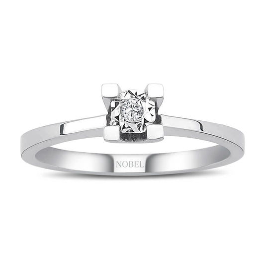 0,30 Karat Efektli Pırlanta Tektaş Yüzük