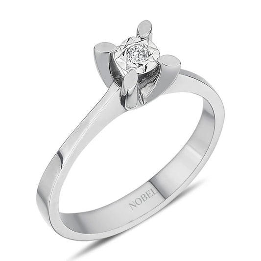 0,30 Karat Efektli Pırlanta Tektaş Yüzük