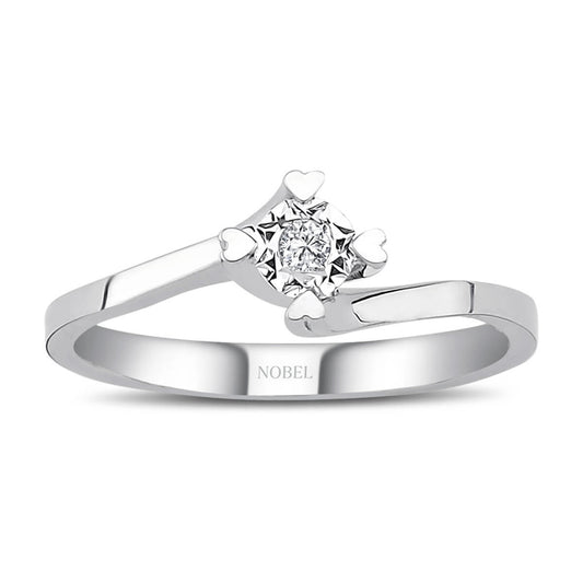 0,30 Karat Efektli Pırlanta Tektaş Yüzük