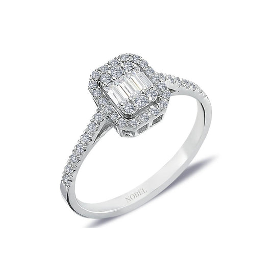 0,37 Karat Baget Pırlanta Yüzük