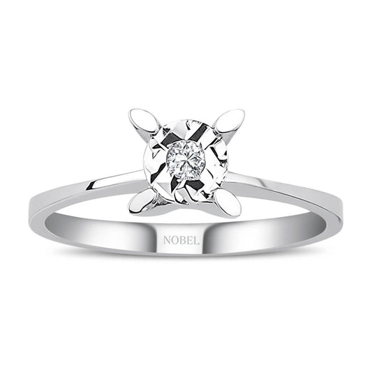 0,50 Karat Efektli Pırlanta Tektaş Yüzük