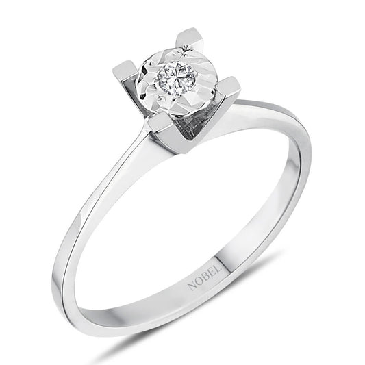 0,50 Karat Efektli Pırlanta Tektaş Yüzük