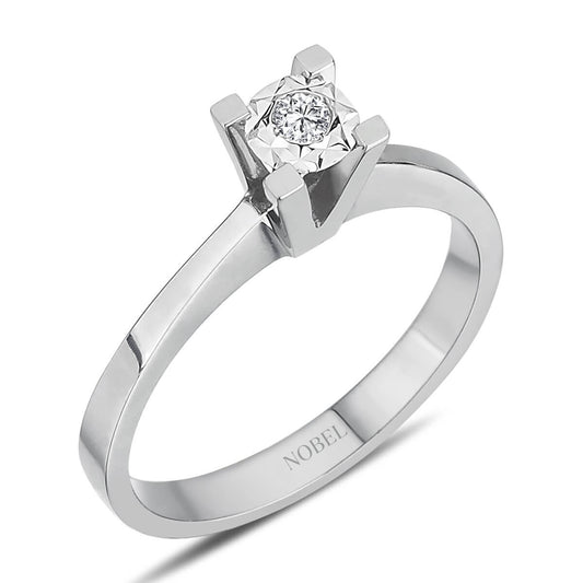 0,50 Karat Efektli Pırlanta Tektaş Yüzük