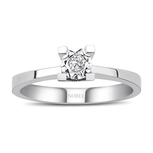 0,50 Karat Efektli Pırlanta Tektaş Yüzük