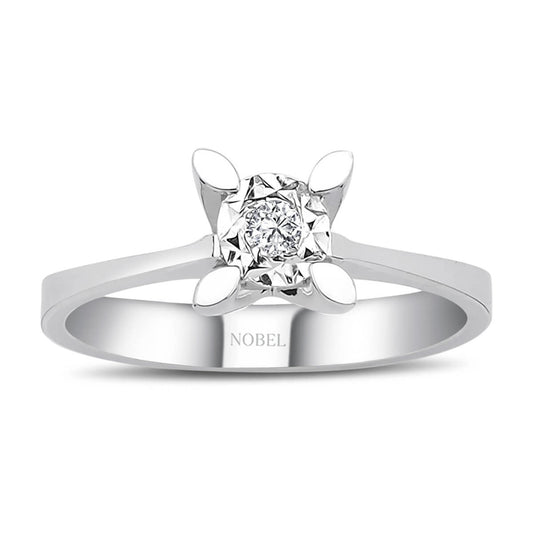 0,50 Karat Efektli Pırlanta Tektaş Yüzük