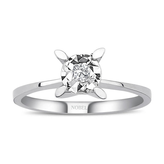 0,60 Karat Efektli Pırlanta Tektaş Yüzük