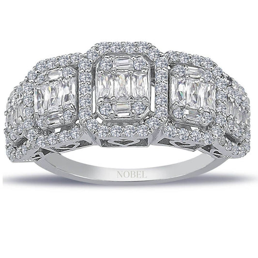 1,35 Karat Baget Pırlanta Beştaş Yüzük