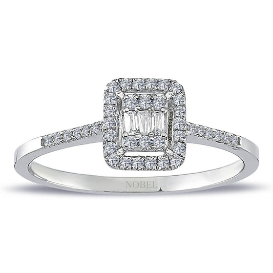 0,21 Karat Baget Pırlanta Yüzük