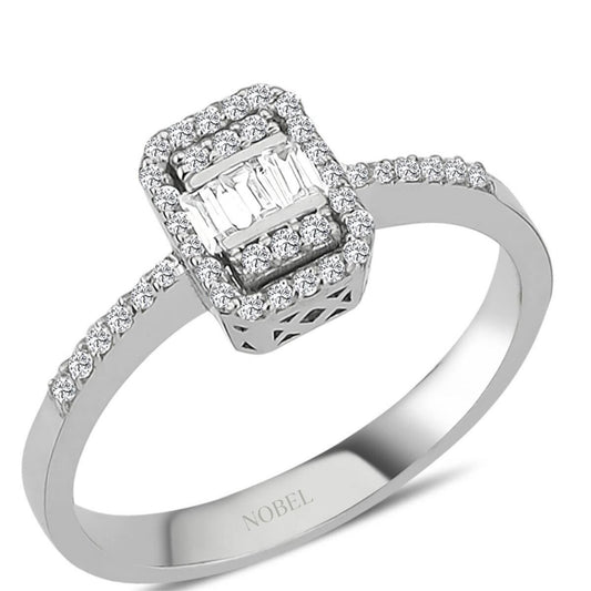 0,24 Karat Baget Pırlanta Yüzük