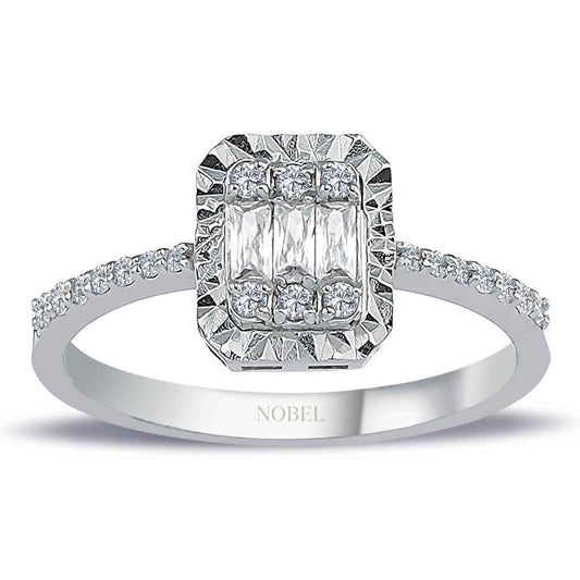 0,26 Karat Baget Pırlanta Yüzük