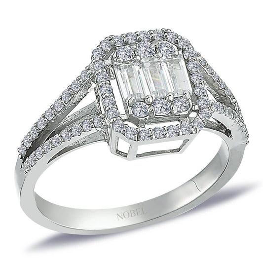 0,62 Karat Baget Pırlanta Yüzük