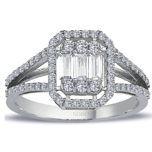 0,62 Karat Baget Pırlanta Yüzük