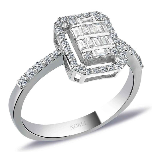 0,44 Karat Baget Pırlanta Yüzük