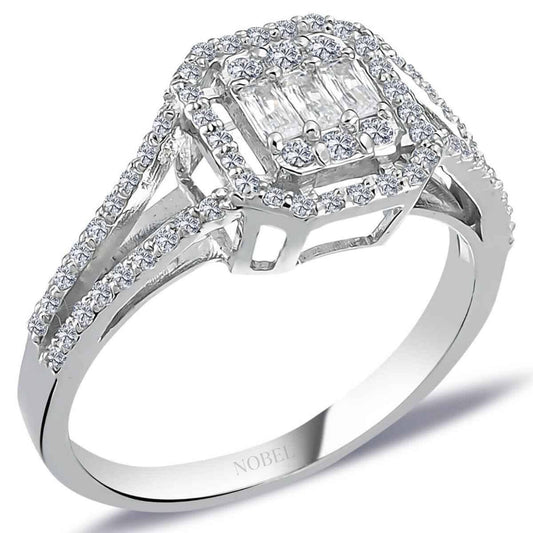 0,52 Karat Baget Pırlanta Yüzük