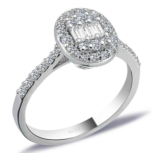 0,54 Karat Baget Pırlanta Yüzük