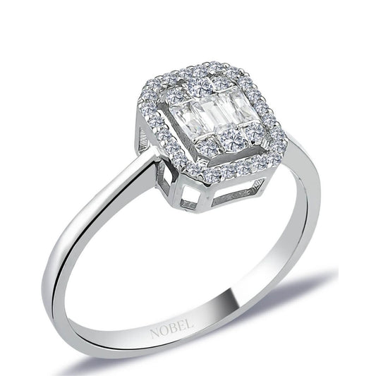 0,28 Karat Baget Pırlanta Yüzük