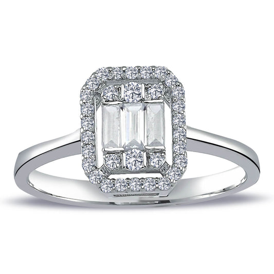 0,39 Karat Baget Pırlanta Yüzük