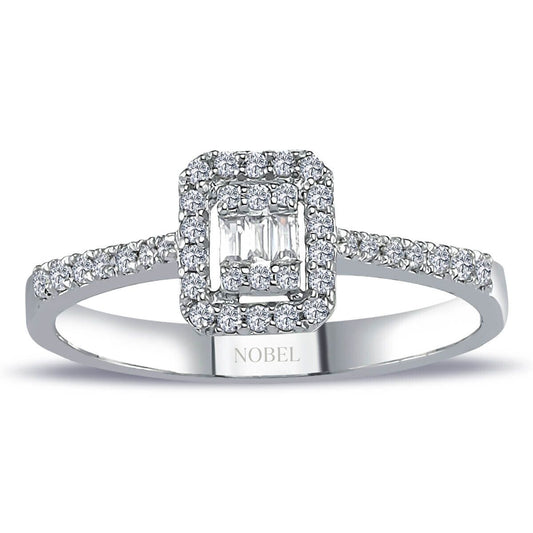 0,25 Karat Baget Pırlanta Yüzük