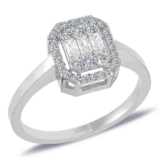 0,39 Karat Baget Pırlanta Yüzük