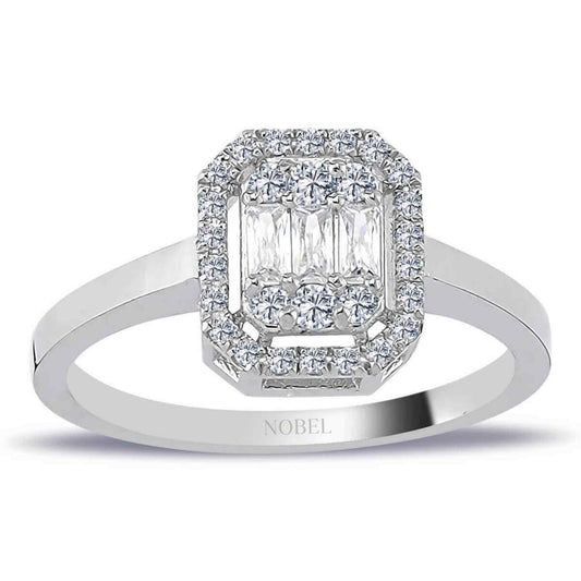 0,39 Karat Baget Pırlanta Yüzük