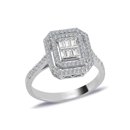 0,50 Karat Baget Pırlanta Yüzük