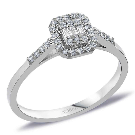 0,22 Karat Baget Pırlanta Yüzük