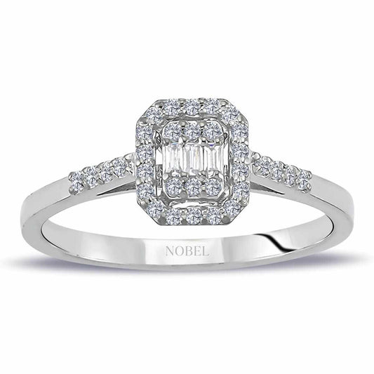 0,22 Karat Baget Pırlanta Yüzük