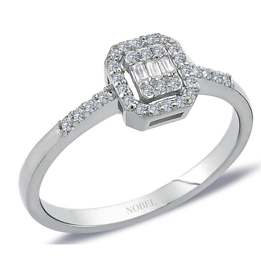 0,22 Karat Baget Pırlanta Yüzük