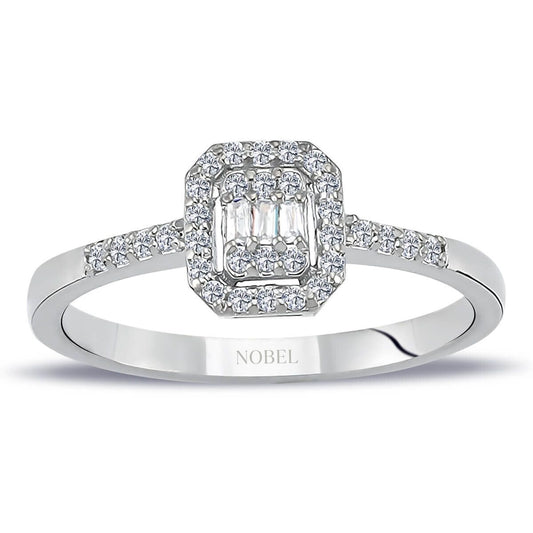 0,22 Karat Baget Pırlanta Yüzük