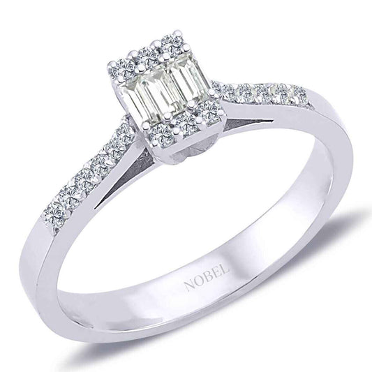 0,27 Karat Baget Pırlanta Yüzük