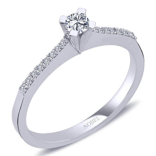 Toplam 0,20 Karat Pırlanta Tektaş Yüzük