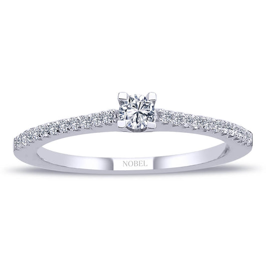 Toplam 0,25 Karat Pırlanta Tektaş Yüzük